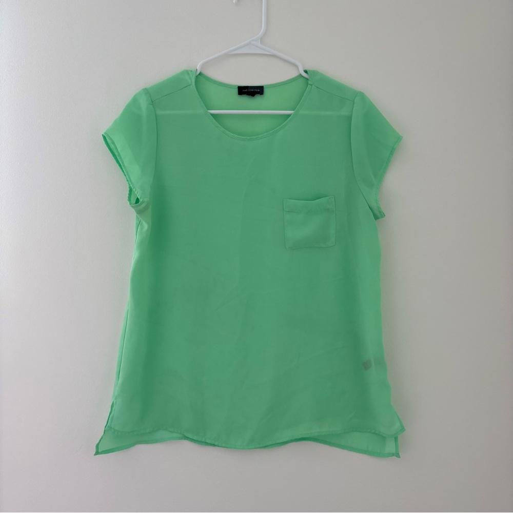 sheer green top